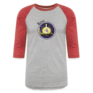 Warrior (Male) - Baseball T-Shirt - heather gray/red