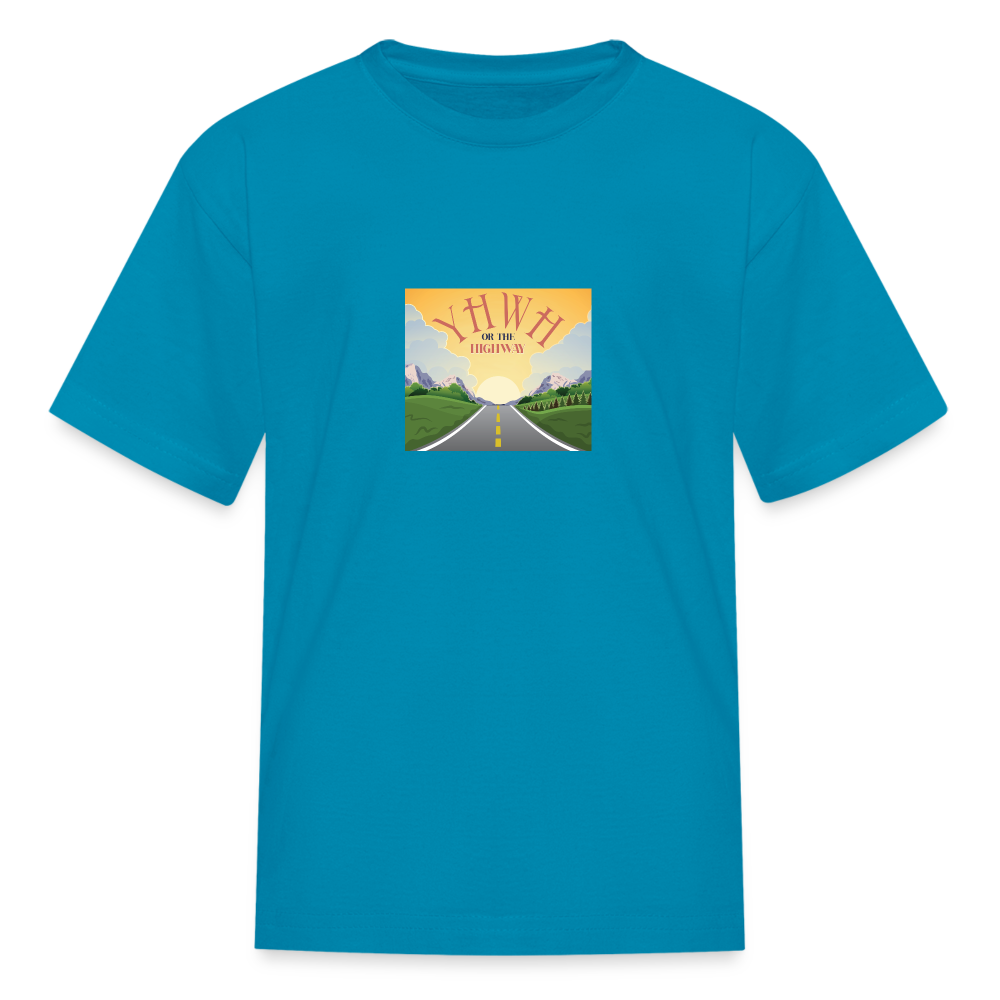 YHWH or the Highway - Kids' T-Shirt - turquoise