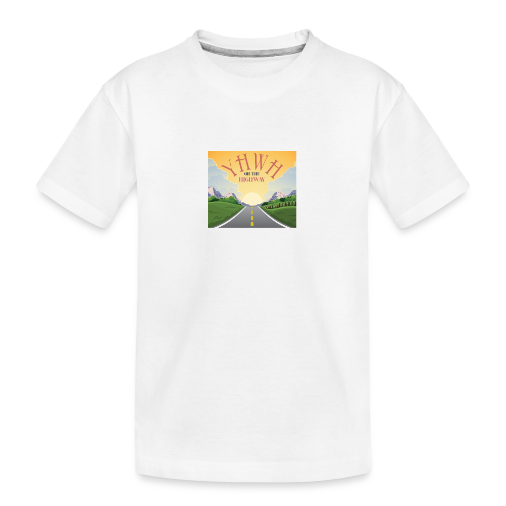 YHWH or the Highway - Kid’s Premium Organic T-Shirt - white