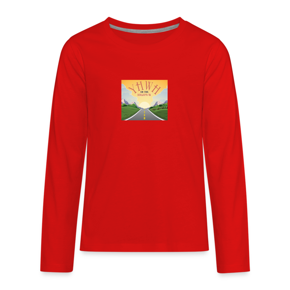 YHWH or the Highway - Kids' Premium Long Sleeve T-Shirt - red