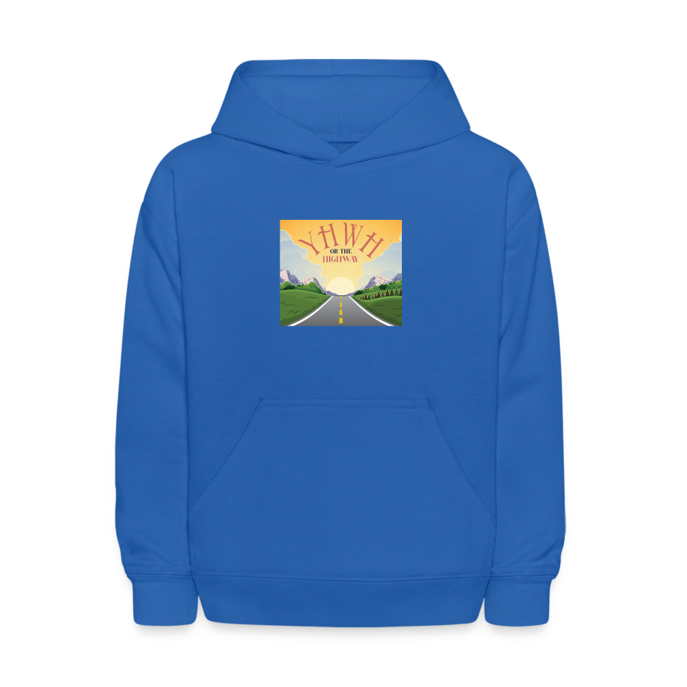YHWH or the Highway - Kids' Hoodie - royal blue