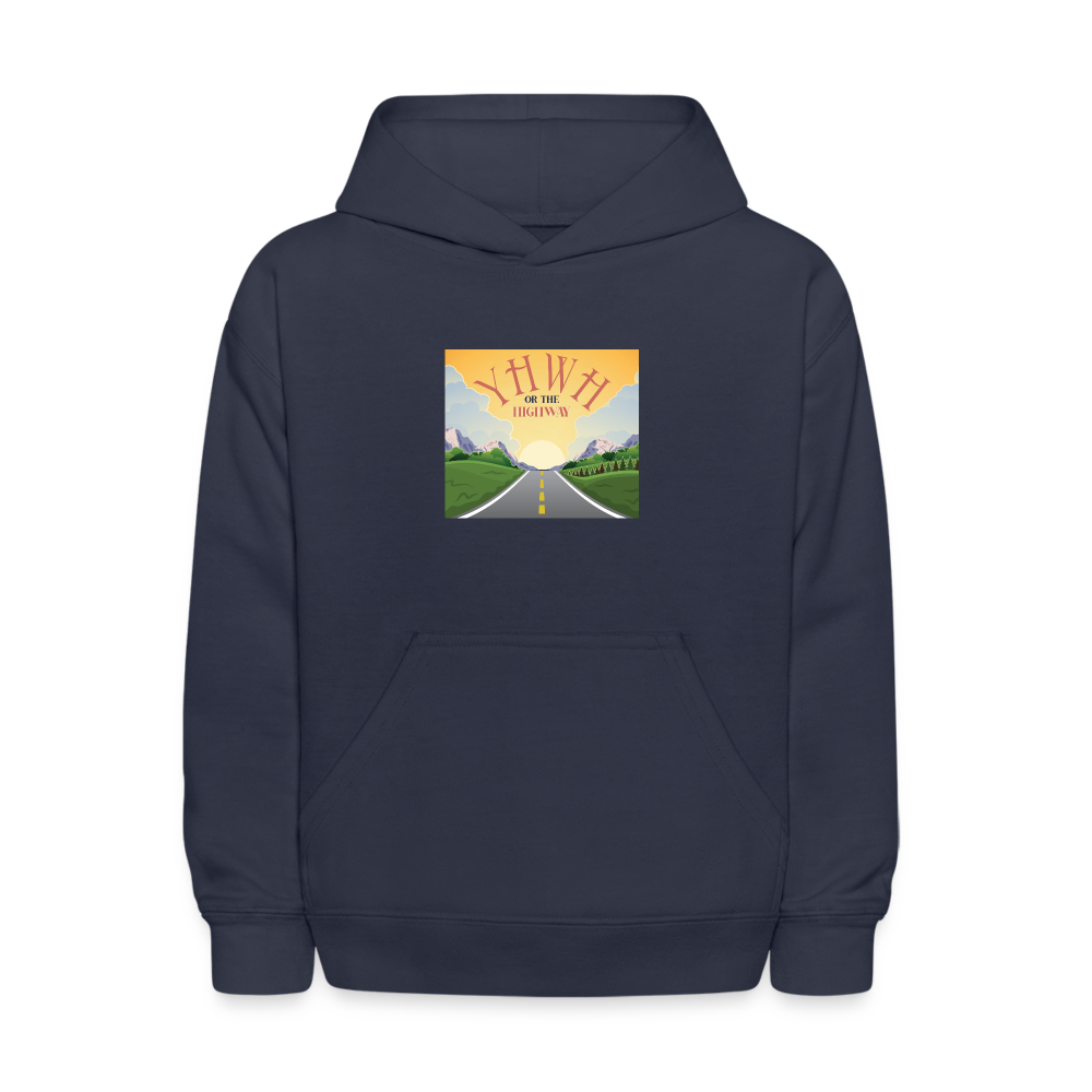 YHWH or the Highway - Kids' Hoodie - navy
