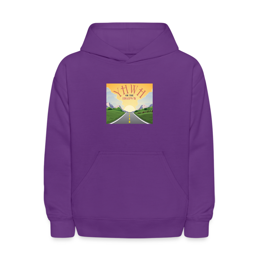 YHWH or the Highway - Kids' Hoodie - purple