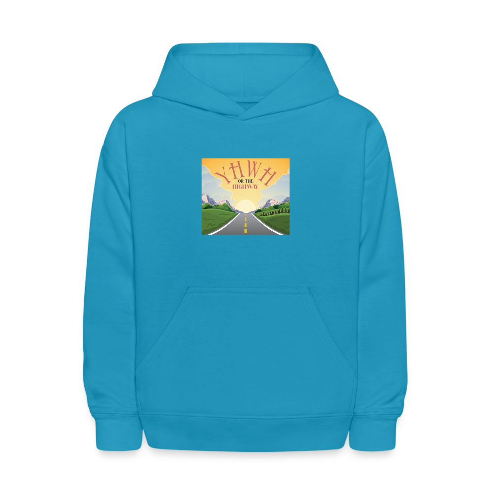 YHWH or the Highway - Kids' Hoodie - turquoise