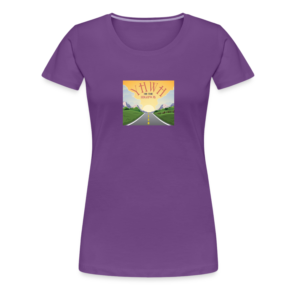 YHWH or the Highway - Women’s Premium T-Shirt - purple