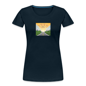 YHWH or the Highway - Women’s Premium Organic T-Shirt - deep navy