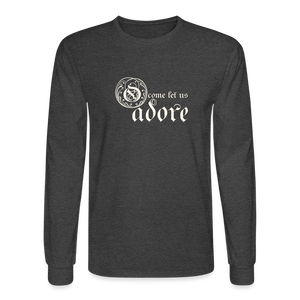 O Come Let Us Adore - Unisex Long Sleeve T-Shirt - heather black
