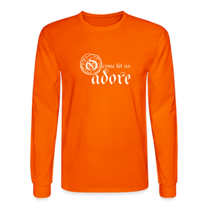 O Come Let Us Adore - Unisex Long Sleeve T-Shirt - orange