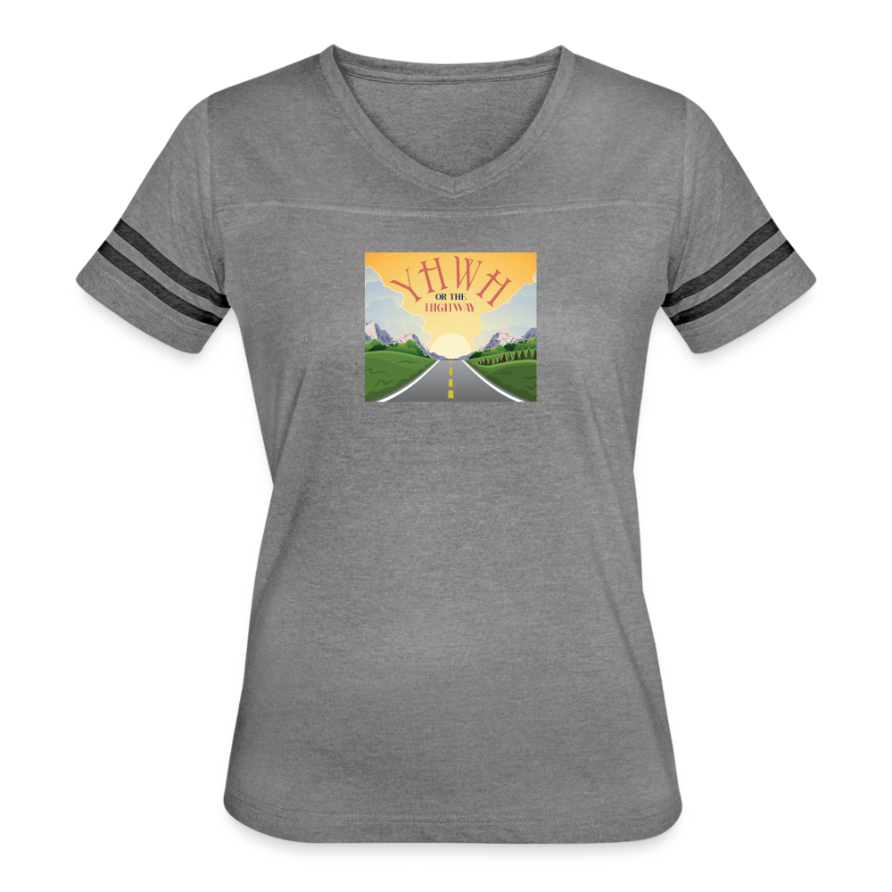 YHWH or the Highway - Women’s Vintage Sport T-Shirt - heather gray/charcoal