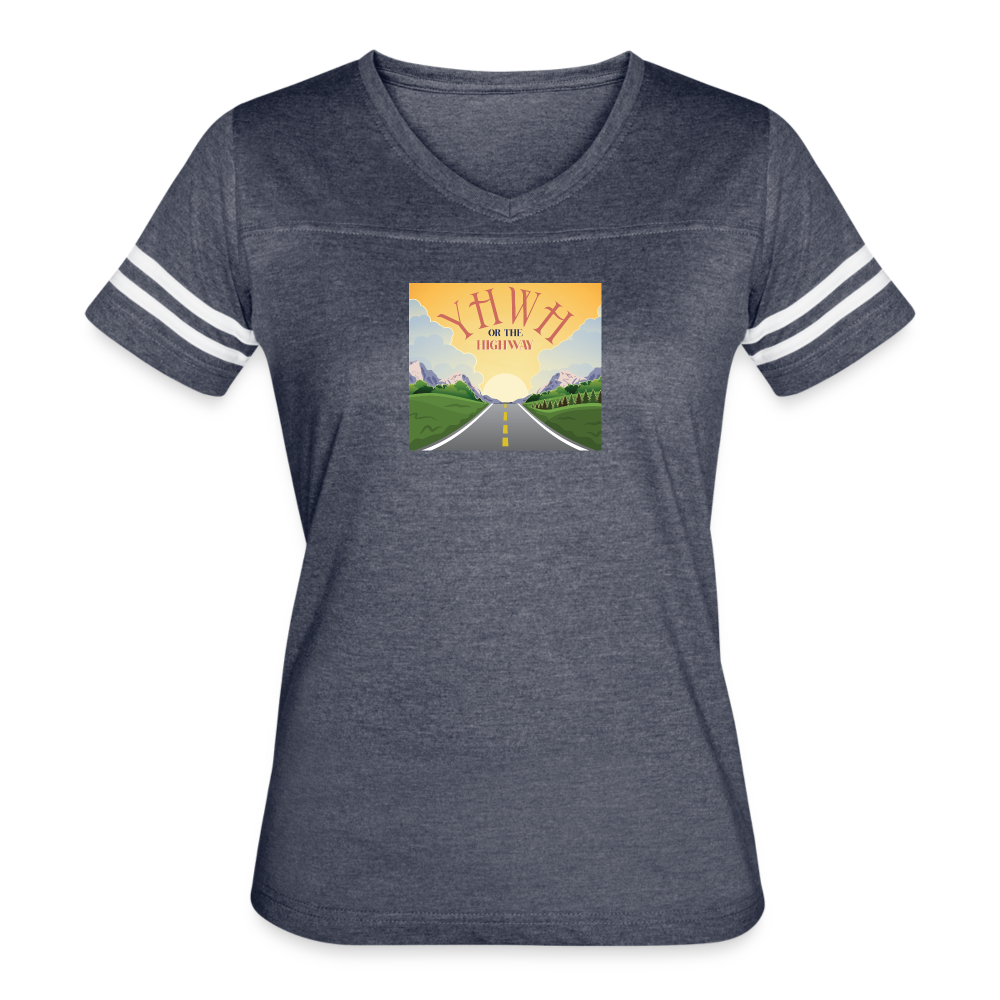 YHWH or the Highway - Women’s Vintage Sport T-Shirt - vintage navy/white