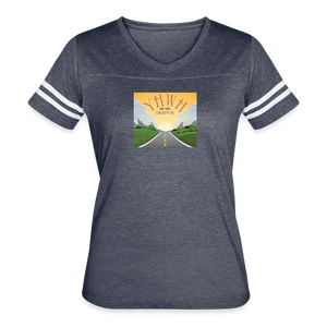 YHWH or the Highway - Women’s Vintage Sport T-Shirt - vintage navy/white