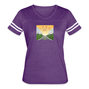 YHWH or the Highway - Women’s Vintage Sport T-Shirt - vintage purple/white