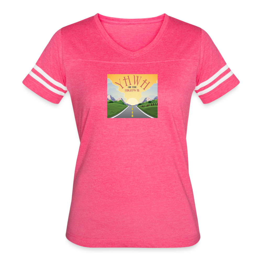 YHWH or the Highway - Women’s Vintage Sport T-Shirt - vintage pink/white