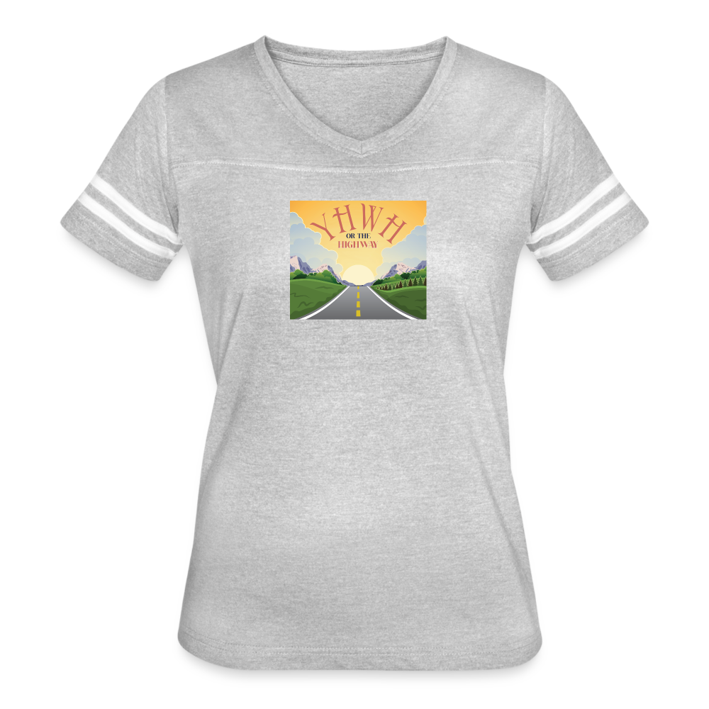 YHWH or the Highway - Women’s Vintage Sport T-Shirt - heather gray/white