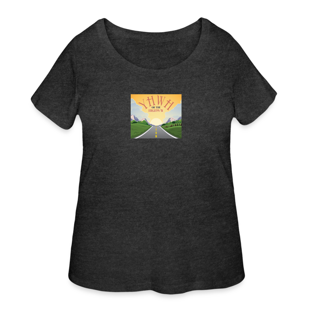 YHWH or the Highway - Women’s Curvy T-Shirt - deep heather