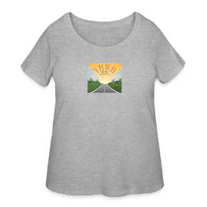 YHWH or the Highway - Women’s Curvy T-Shirt - heather gray
