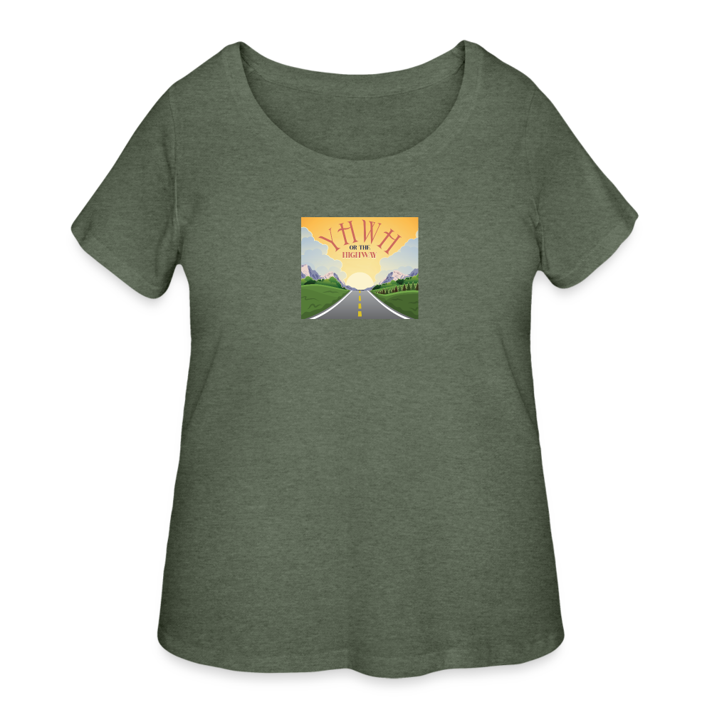 YHWH or the Highway - Women’s Curvy T-Shirt - heather military green