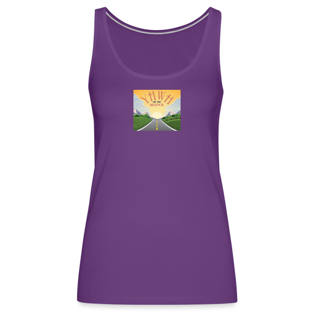 YHWH or the Highway - Women’s Premium Tank Top - purple