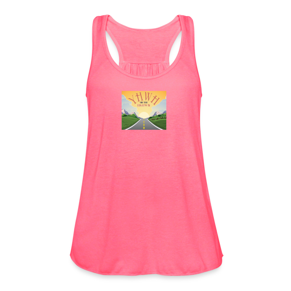 YHWH or the Highway - Women's Flowy Tank Top - neon pink