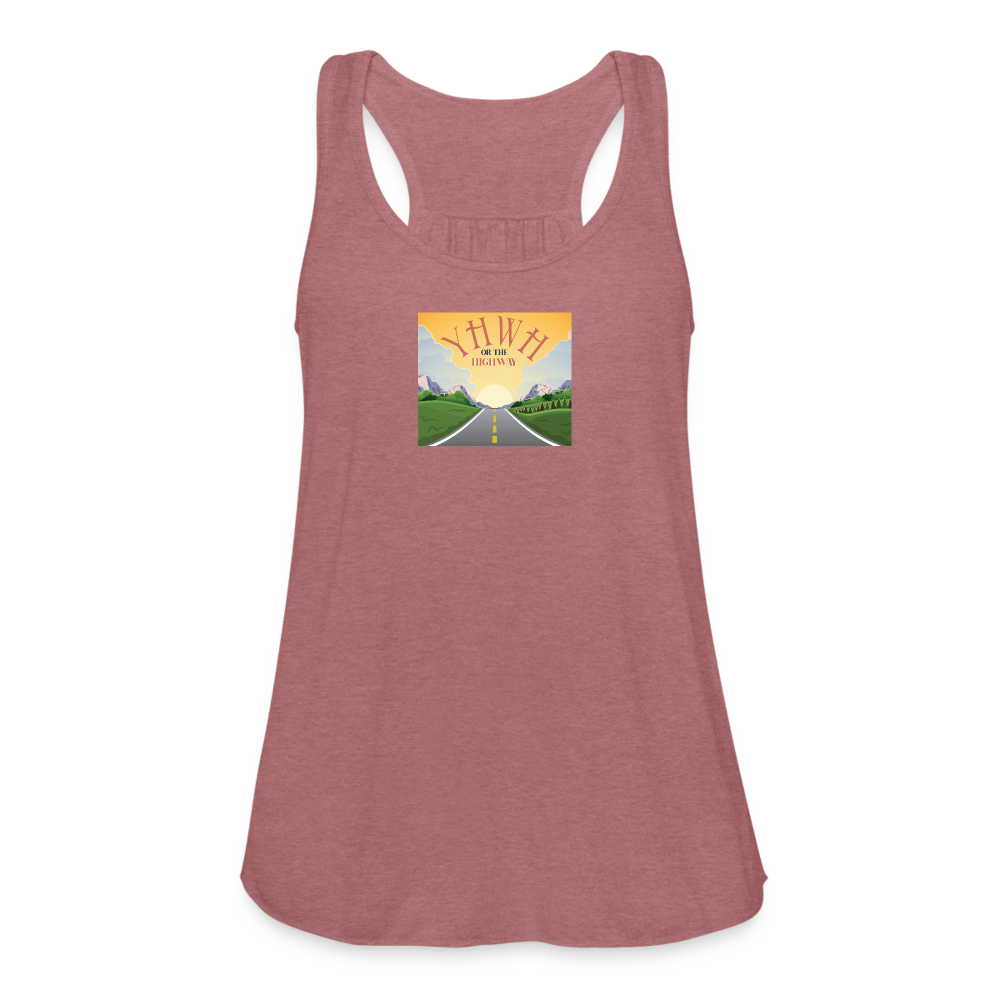 YHWH or the Highway - Women's Flowy Tank Top - mauve