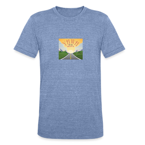 YHWH or the Highway - Unisex Tri-Blend T-Shirt - heather blue