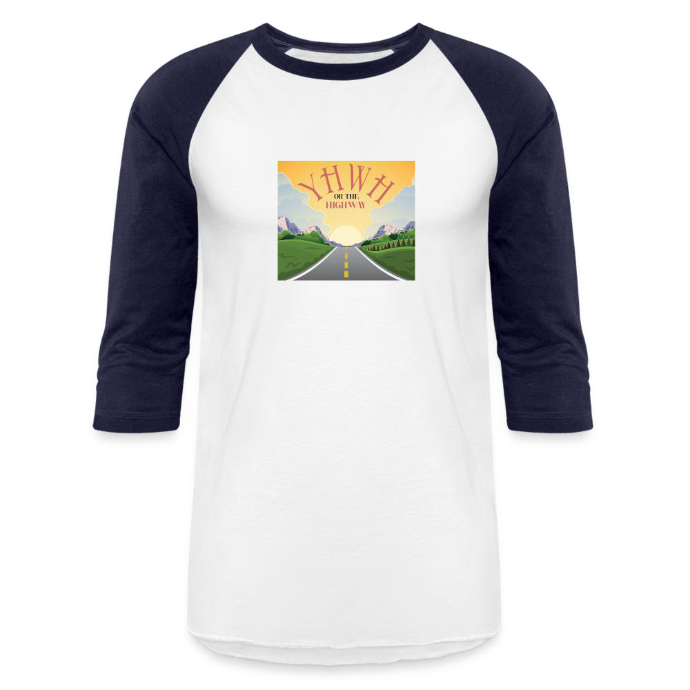 YHWH or the Highway - Baseball T-Shirt - white/navy
