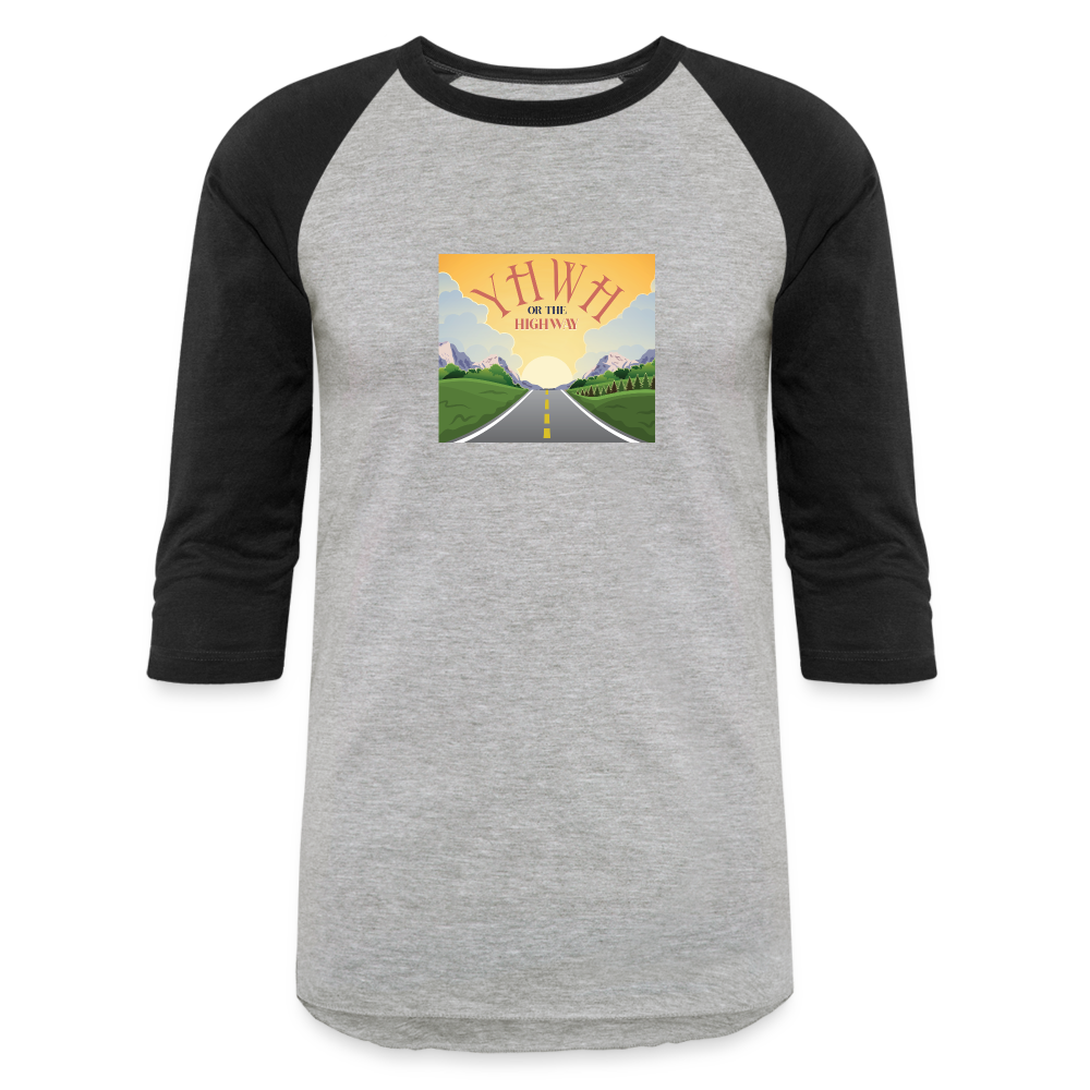 YHWH or the Highway - Baseball T-Shirt - heather gray/black