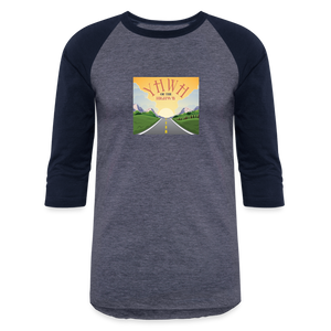 YHWH or the Highway - Baseball T-Shirt - heather blue/navy