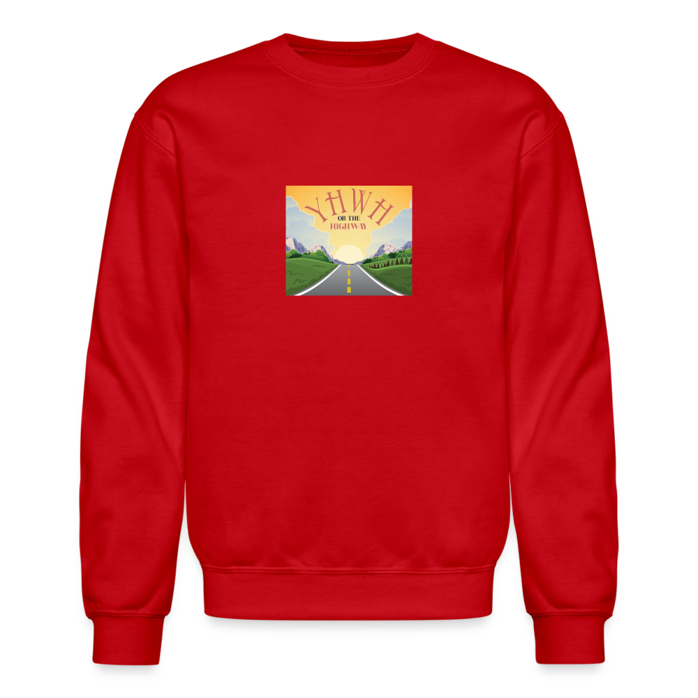 YHWH or the Highway - Crewneck Sweatshirt - red