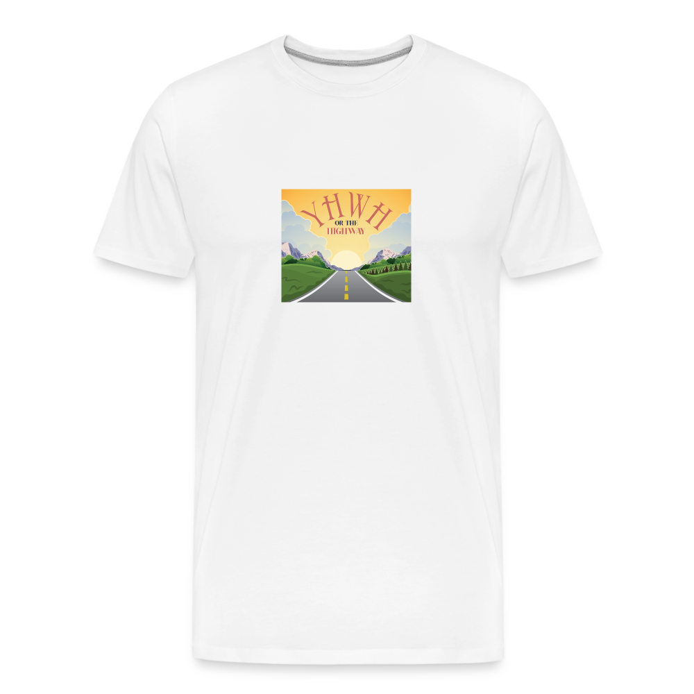 YHWH or the Highway - Men’s Premium Organic T-Shirt - white