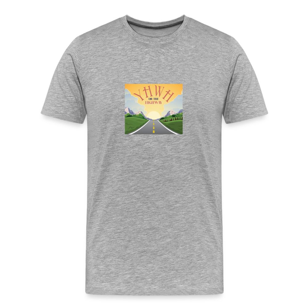 YHWH or the Highway - Men’s Premium Organic T-Shirt - heather gray