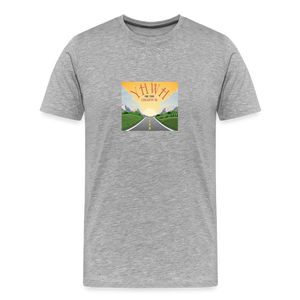 YHWH or the Highway - Men’s Premium Organic T-Shirt - heather gray