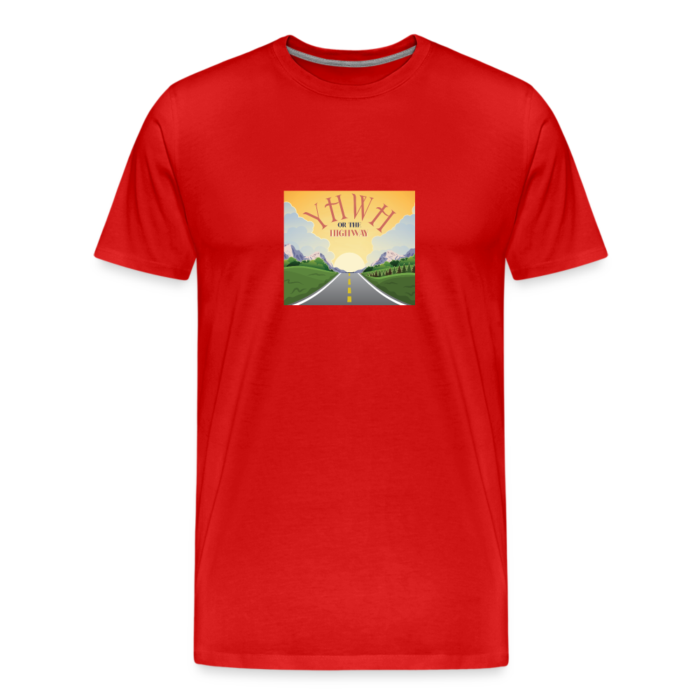 YHWH or the Highway - Men’s Premium Organic T-Shirt - red