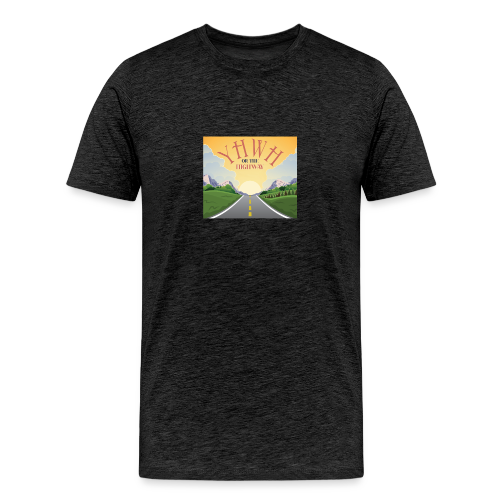 YHWH or the Highway - Men’s Premium Organic T-Shirt - charcoal grey