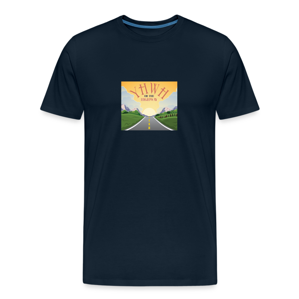 YHWH or the Highway - Men’s Premium Organic T-Shirt - deep navy