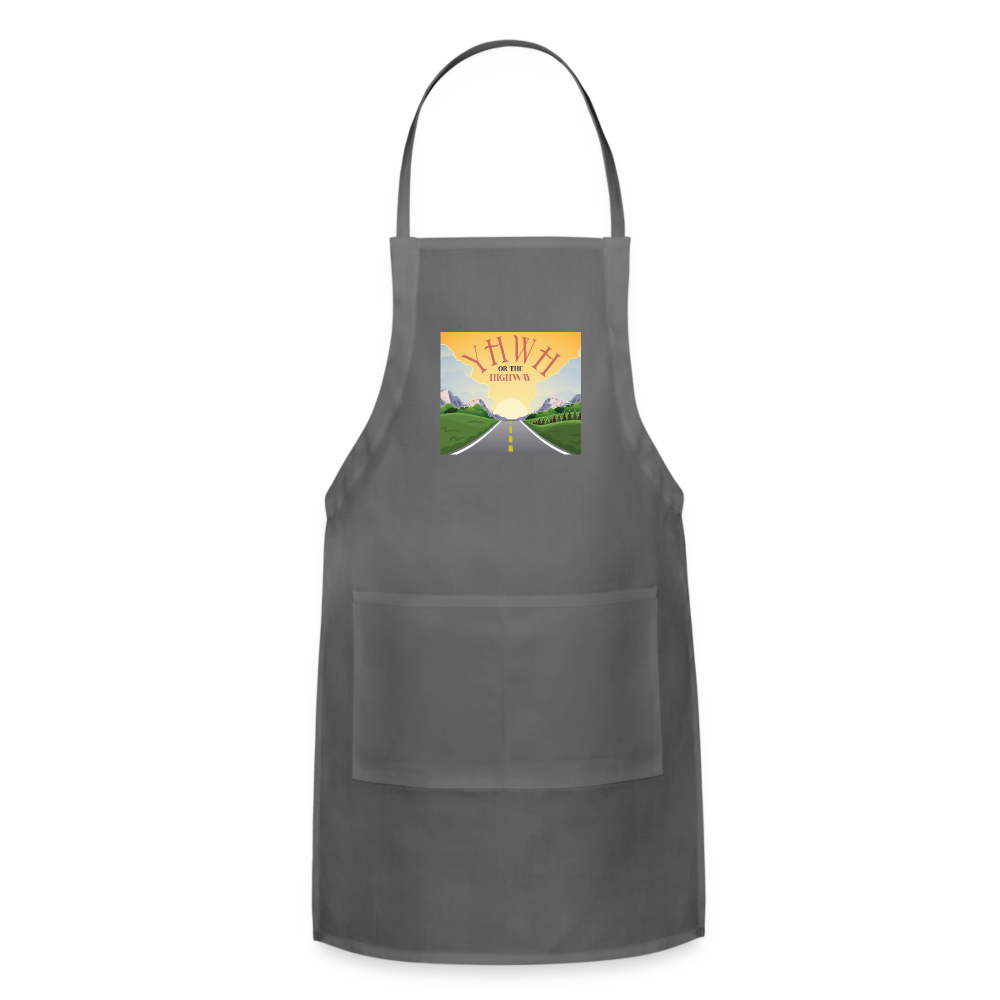 YHWH or the Highway - Adjustable Apron - charcoal