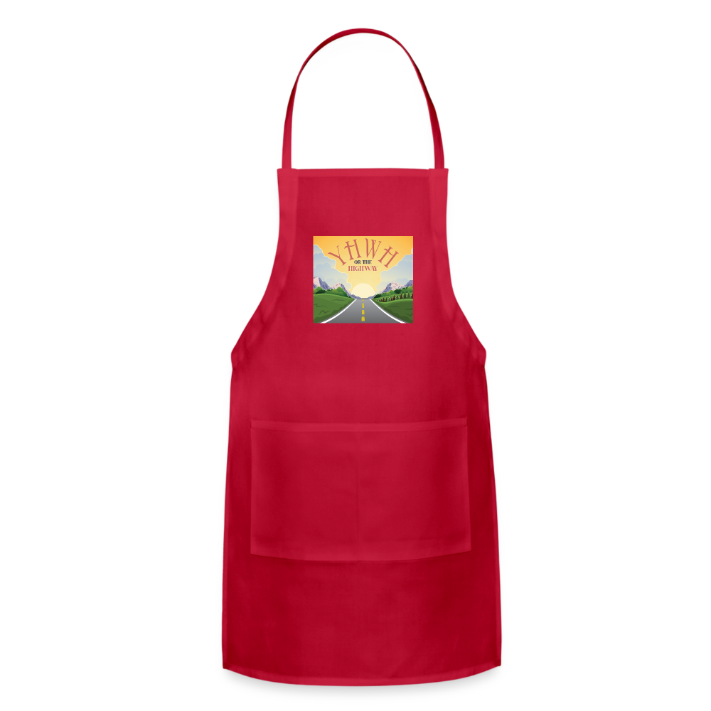 YHWH or the Highway - Adjustable Apron - red
