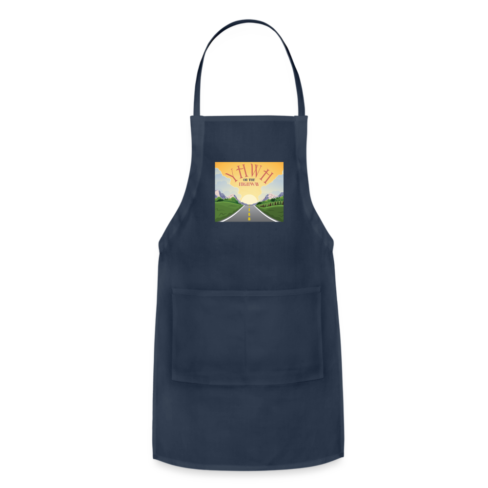 YHWH or the Highway - Adjustable Apron - navy