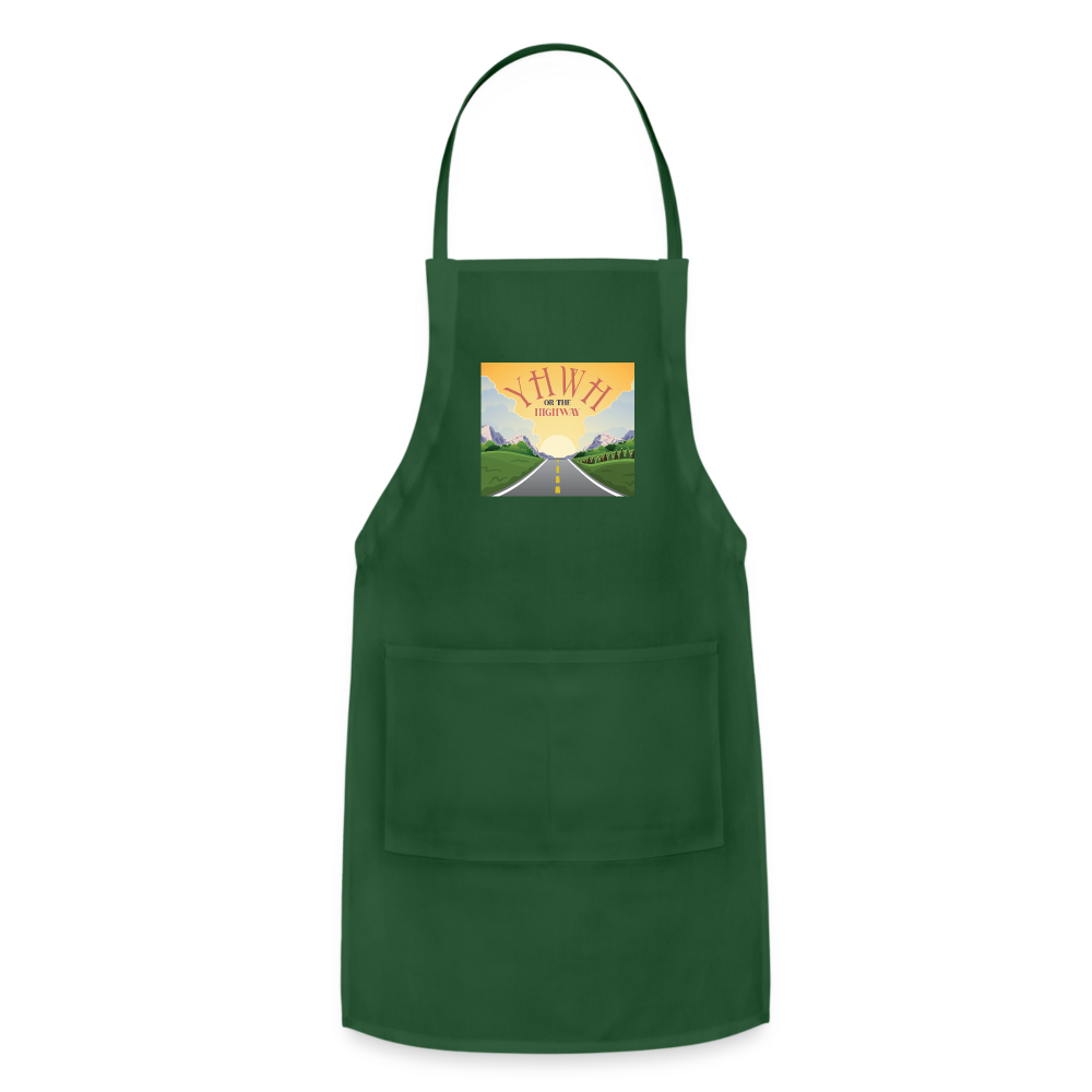 YHWH or the Highway - Adjustable Apron - forest green