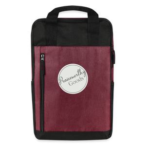 P.G. - Laptop Backpack - heather burgundy/black
