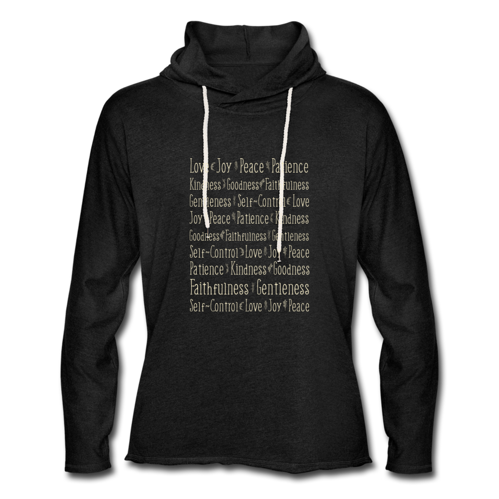 Fruit of the Spirit - Unisex Lightweight Terry Hoodie - charcoal gray