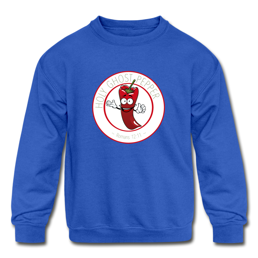 Holy Ghost Pepper - Kids' Crewneck Sweatshirt - royal blue