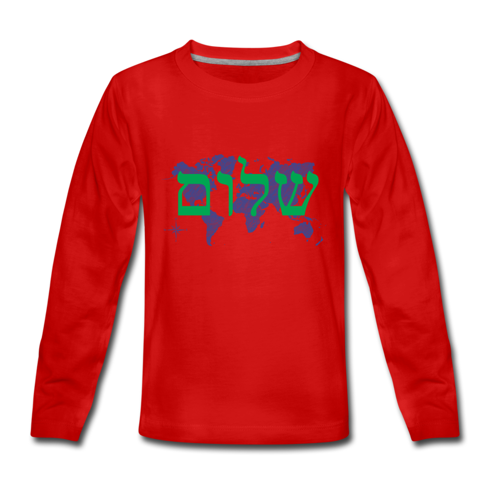 Peace on Earth - Kids' Premium Long Sleeve T-Shirt - red