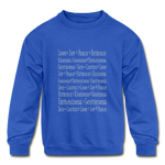 Fruit of the Spirit - Kids' Crewneck Sweatshirt - royal blue