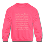 Fruit of the Spirit - Kids' Crewneck Sweatshirt - neon pink