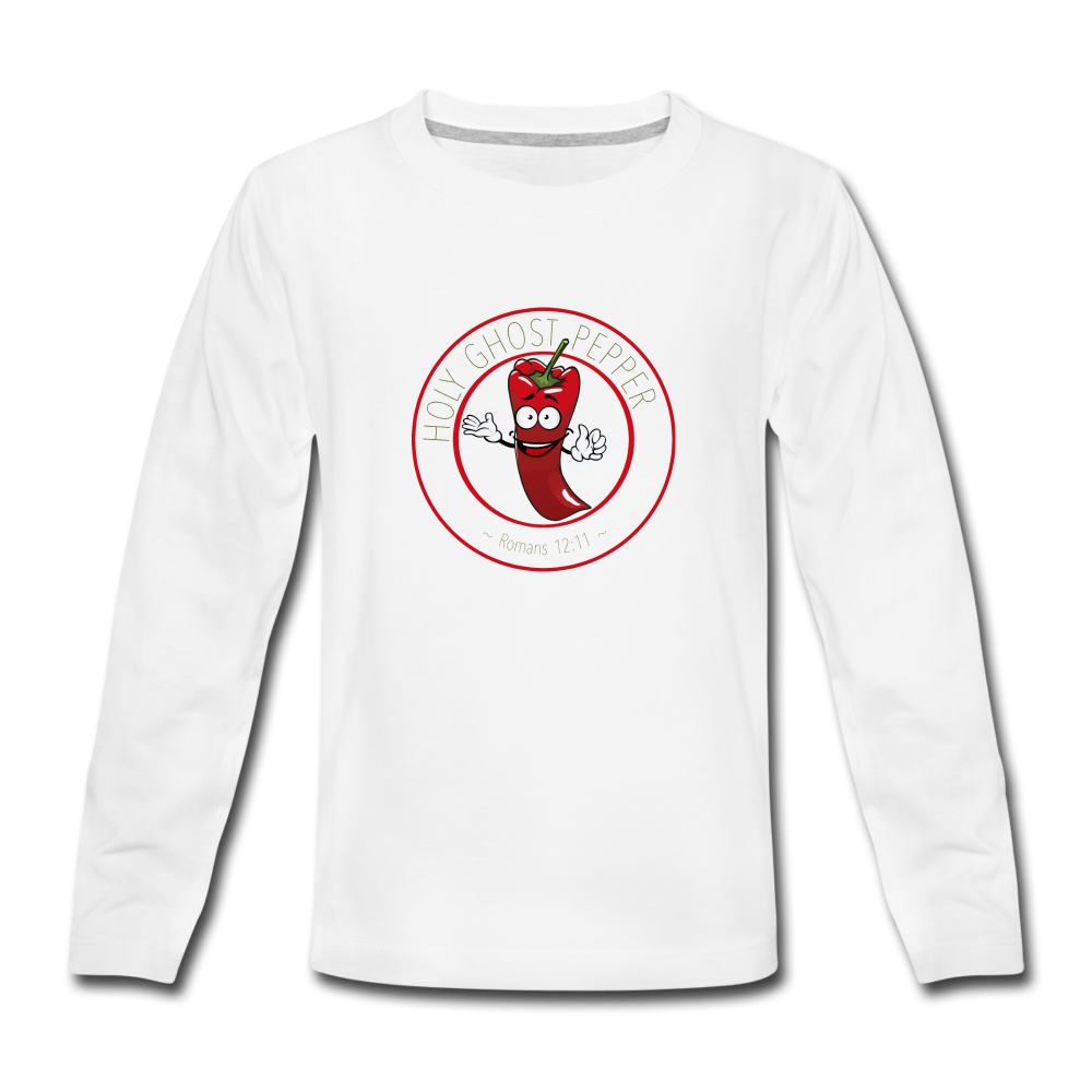Holy Ghost Pepper - Kids' Premium Long Sleeve T-Shirt - white