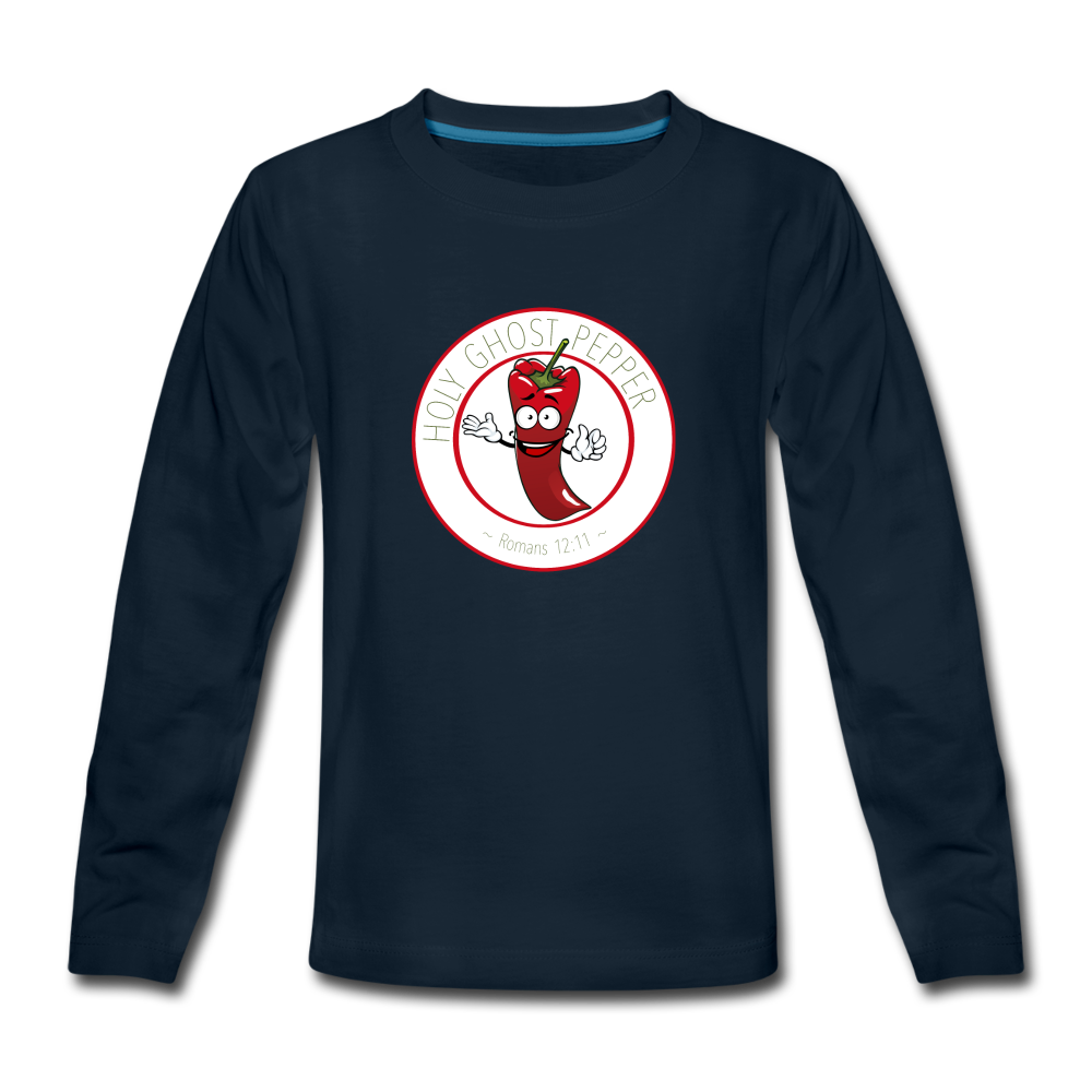 Holy Ghost Pepper - Kids' Premium Long Sleeve T-Shirt - deep navy