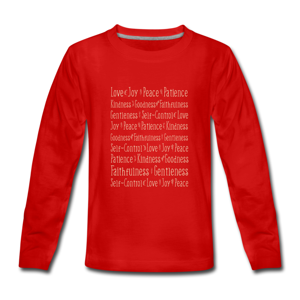 Fruit of the Spirit - Kids' Premium Long Sleeve T-Shirt - red