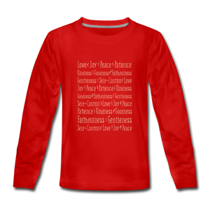 Fruit of the Spirit - Kids' Premium Long Sleeve T-Shirt - red