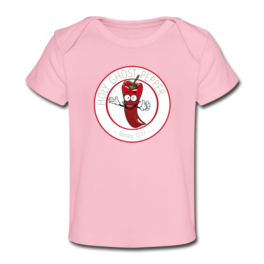 Holy Ghost Pepper - Organic Baby T-Shirt - light pink